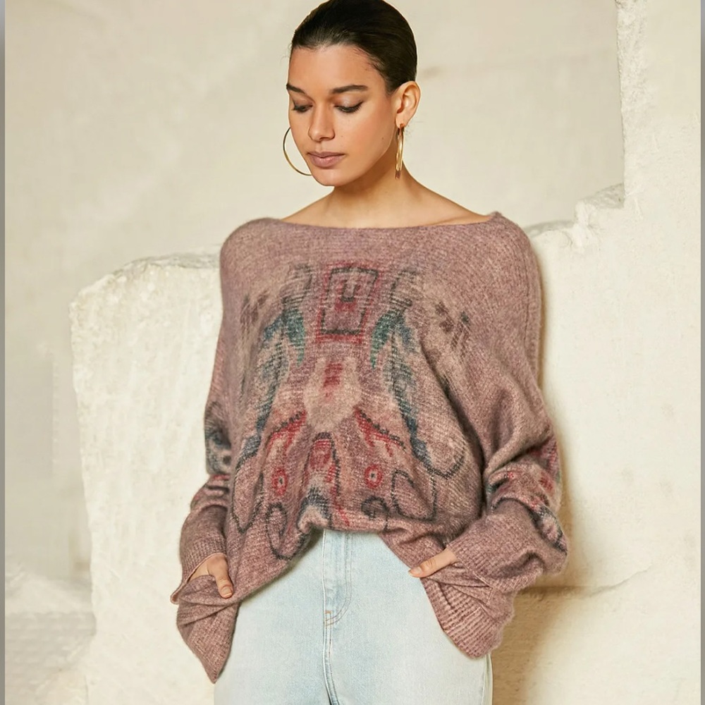 Mes Demoiselles Raccoon Wool Boat Neckline Ada Sweater
